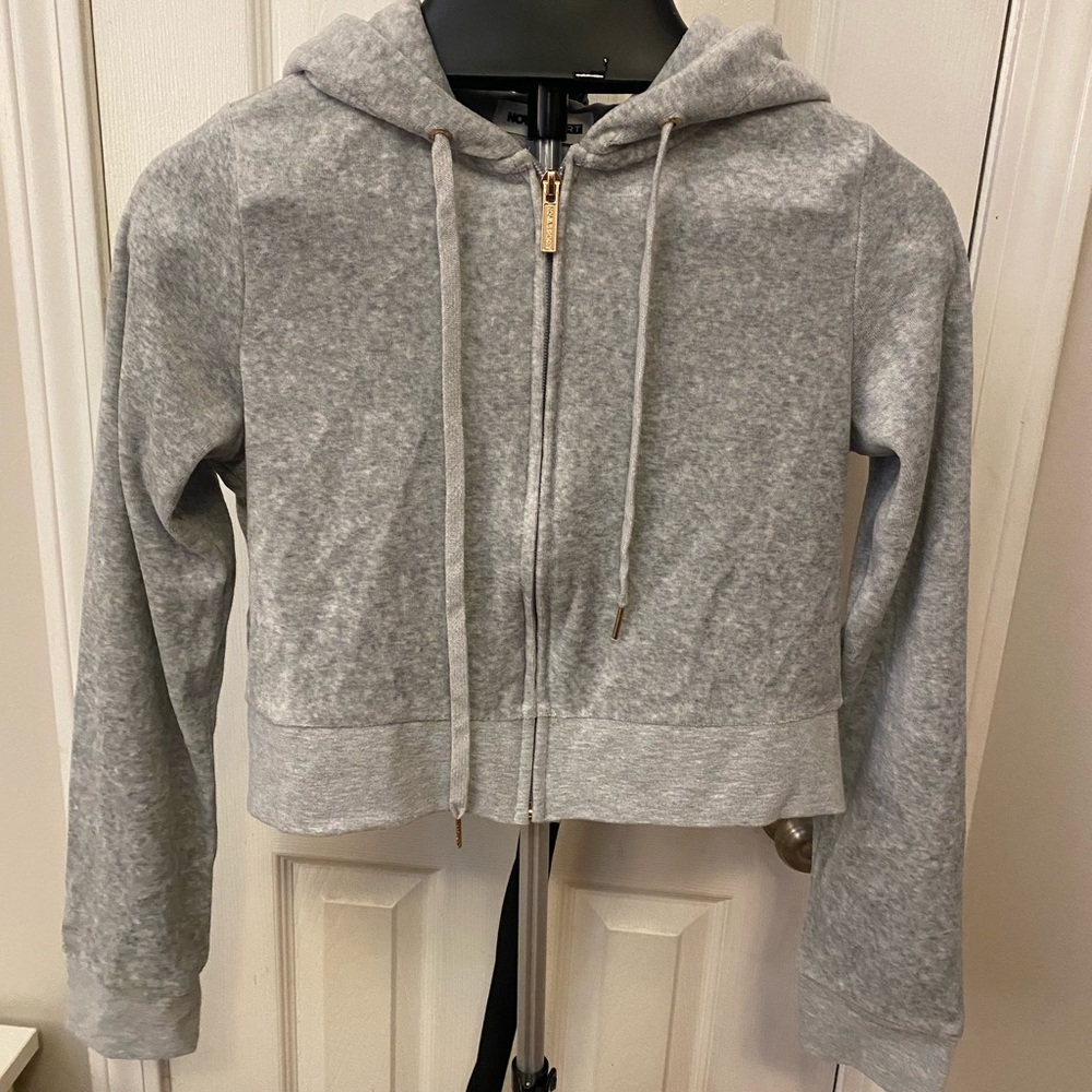 NWOT FashionNova Grey Velour Tracksuit